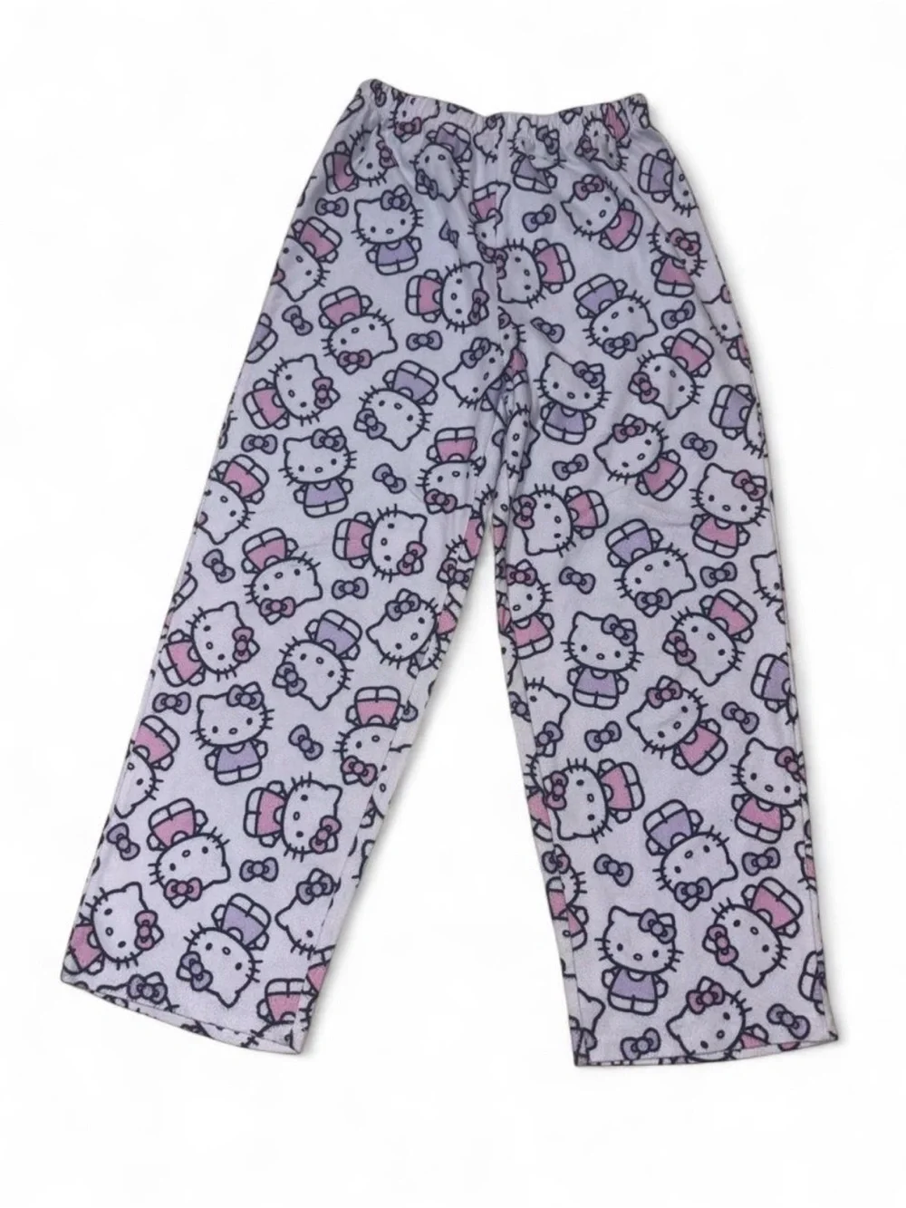 Sanrio Hello Kitty Pink & Purple Fleece Pajama Set – Girls Size 8